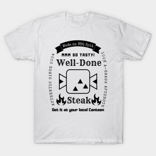 Well Done Steak Monster Hunter T-Shirt (Black Logo) T-Shirt